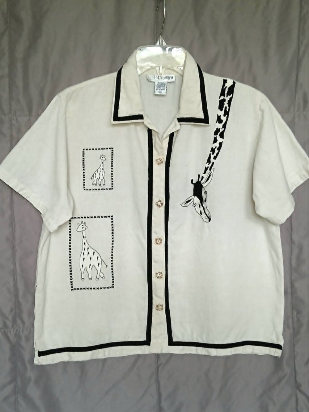 Vintage Linen Cotton Blend Women's Shirt